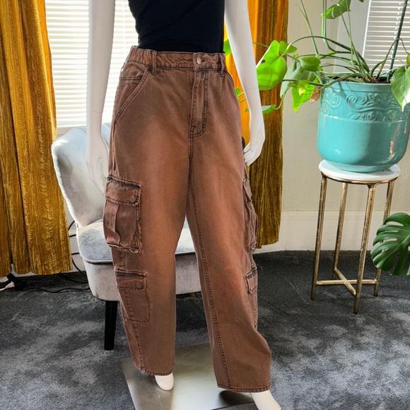 BDG Denim - BDG Rust-Toned Denim Pants with Contrast Stitching
